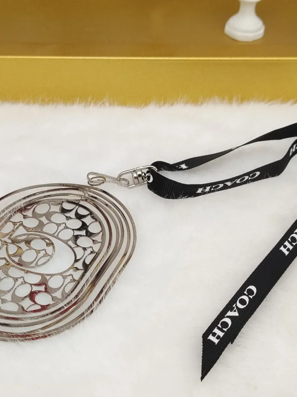 Coach bag charm purse charm